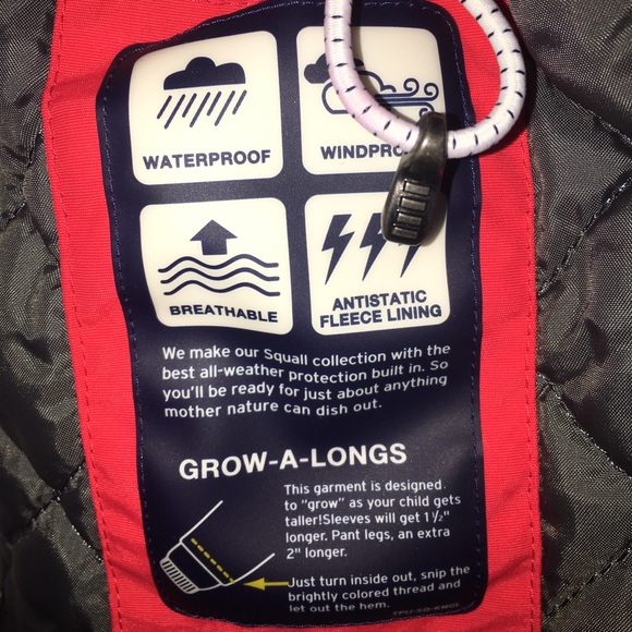 Red Lands End Squall coat and snow pants, Sz 4 - Picture 2 of 8